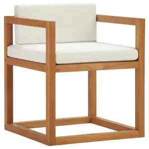 Newbury Accent Outdoor Patio Premium Grade A Teak Wood Armchair Natural White
