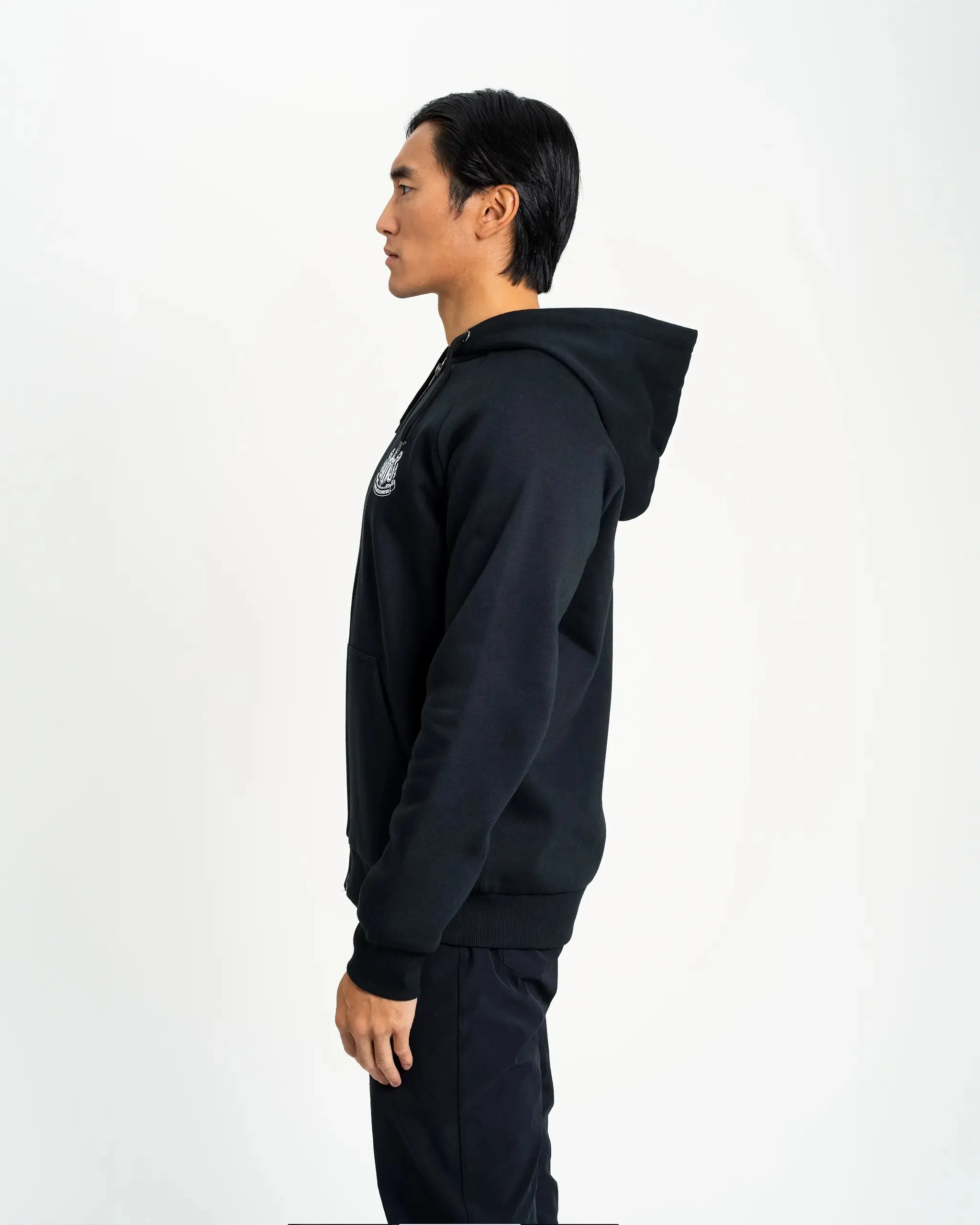 Newcastle United Men's Black Terrace Full Zip Hoodie