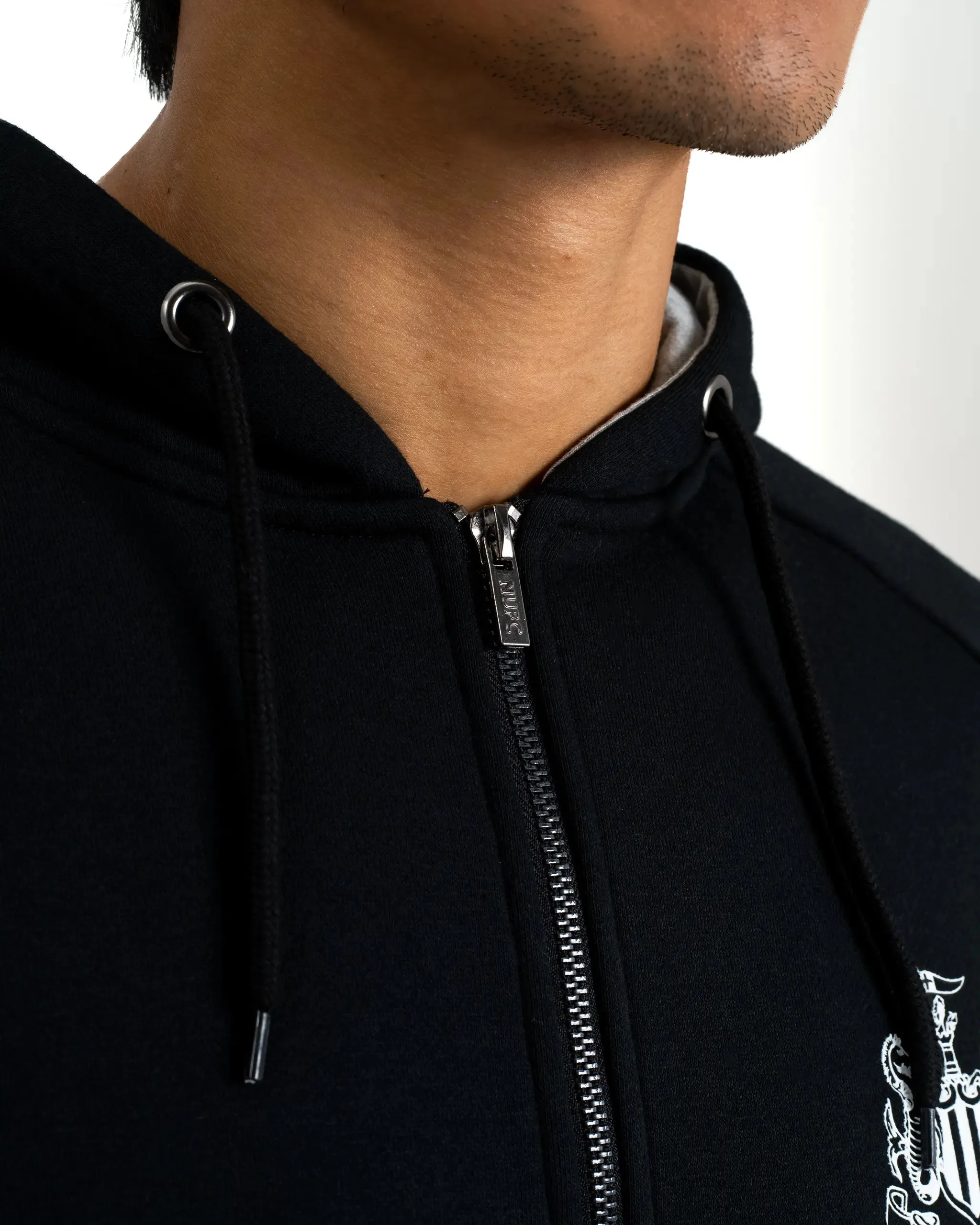 Newcastle United Men's Black Terrace Full Zip Hoodie