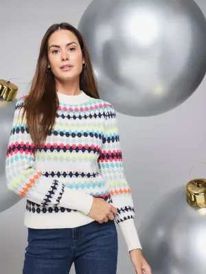 NIC ZOE Pattern Waffle Stitch Sweater