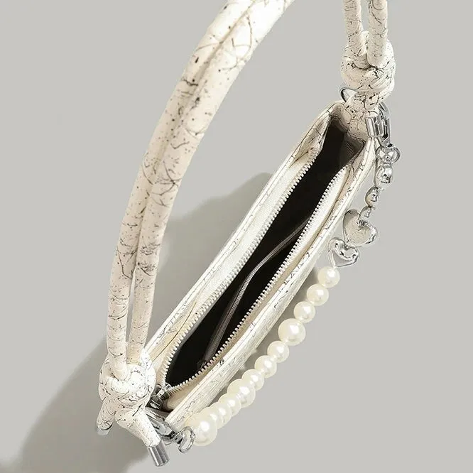 Niche Print Armpit Bag - Women's Pearl Chain Tote