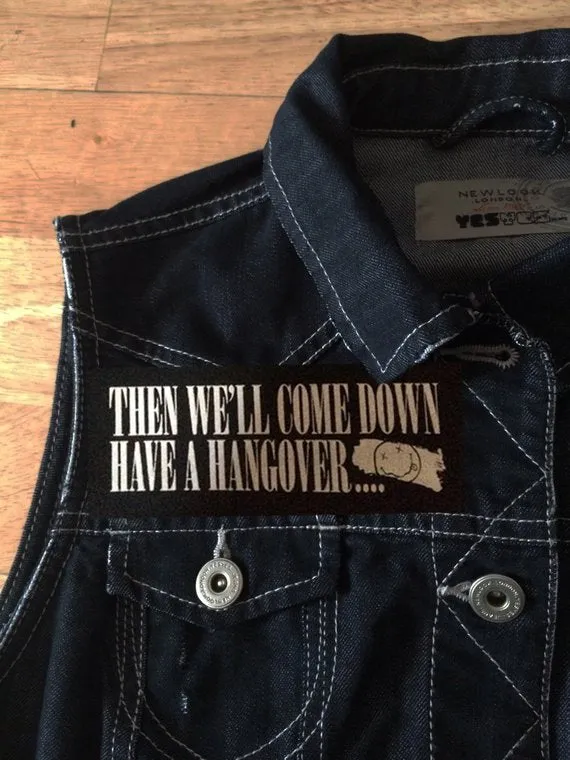 Nirvana Vestibule Black Denim Vest Cut-Off Battle Jacket Negative Creep Bleach