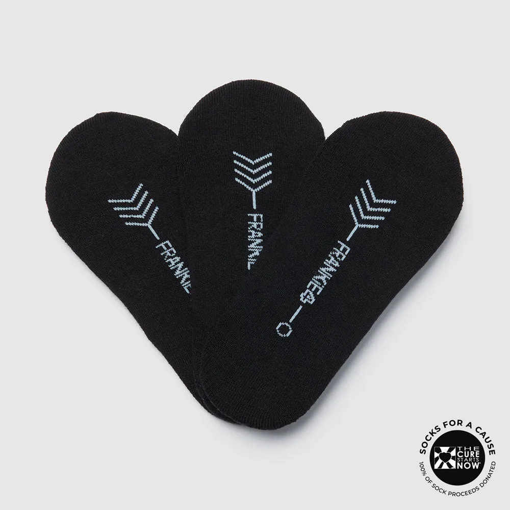 No-Show Adult Black Bamboo 3 Pack