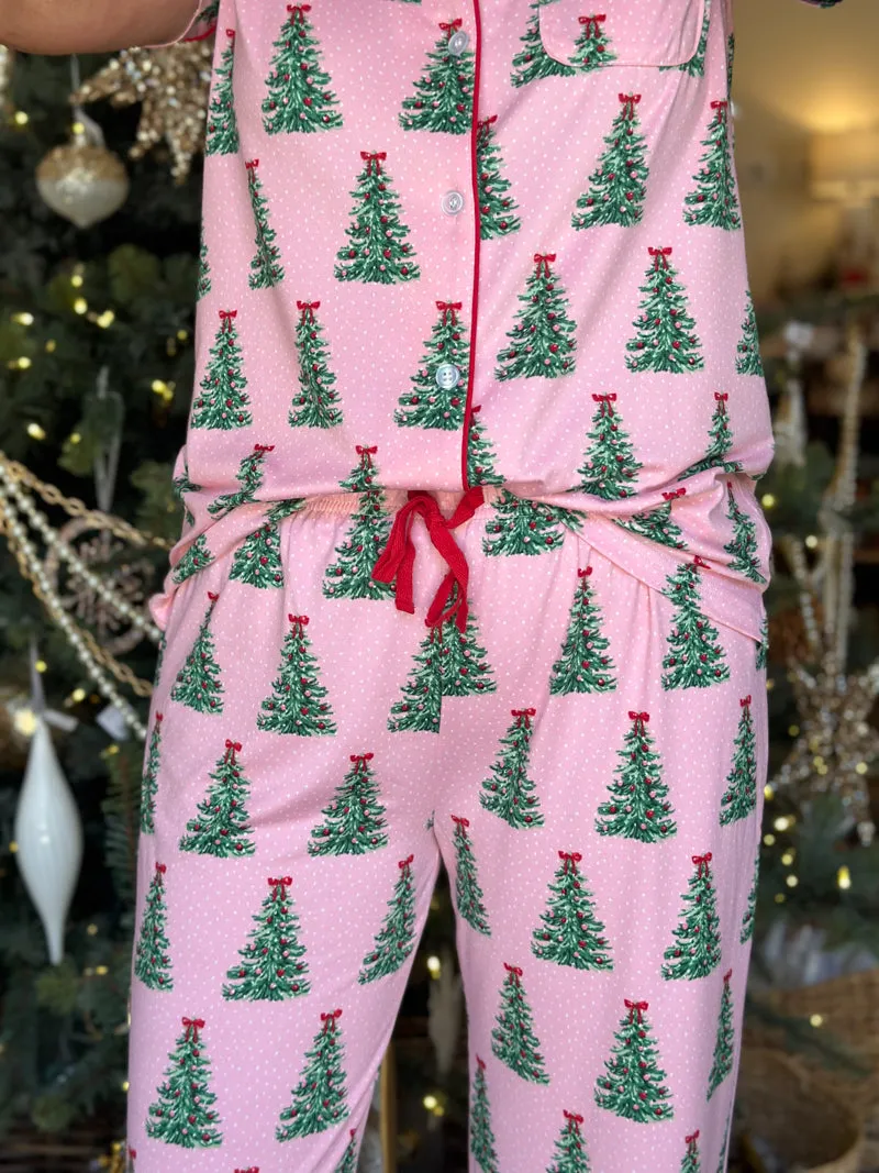 Noelle Tree Sleep Pants - Light Pink