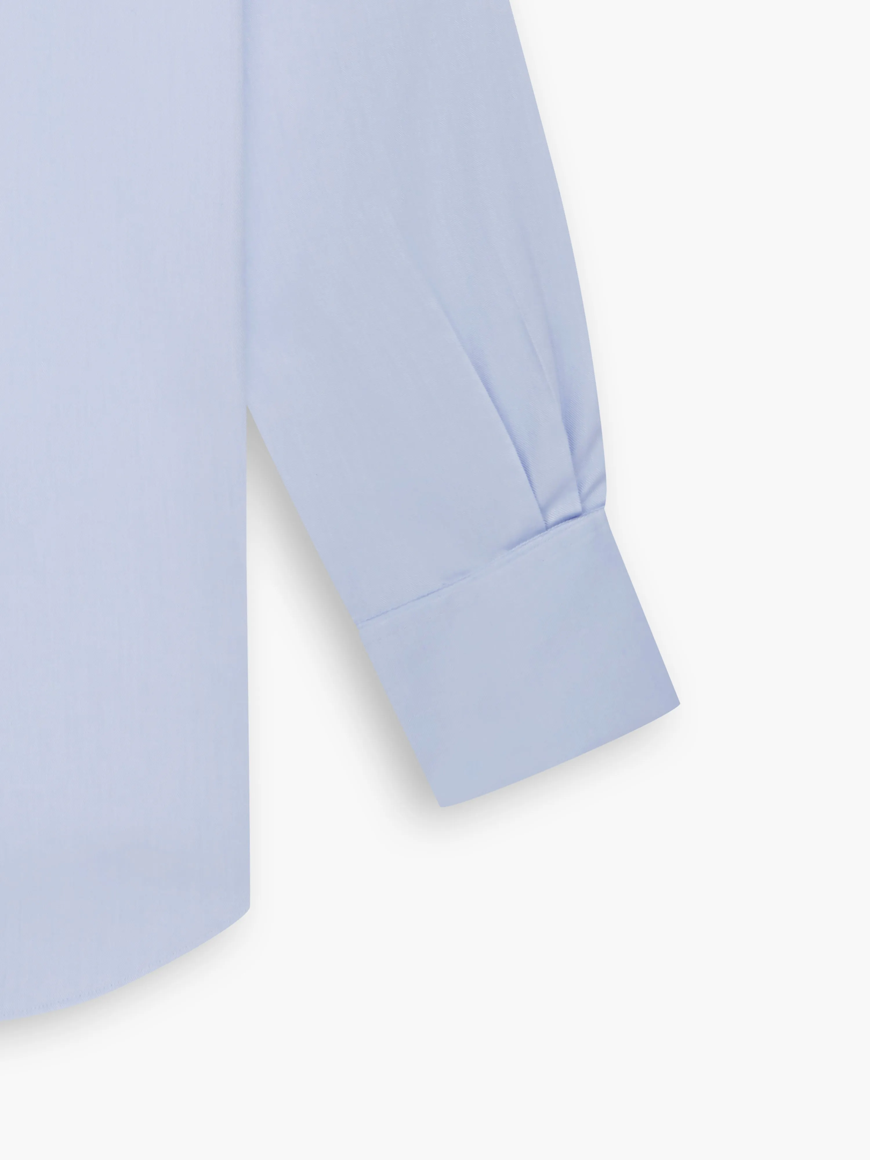 Non-Iron Pale Blue Regular Fit Twill Double Cuff Classic Collar Shirt