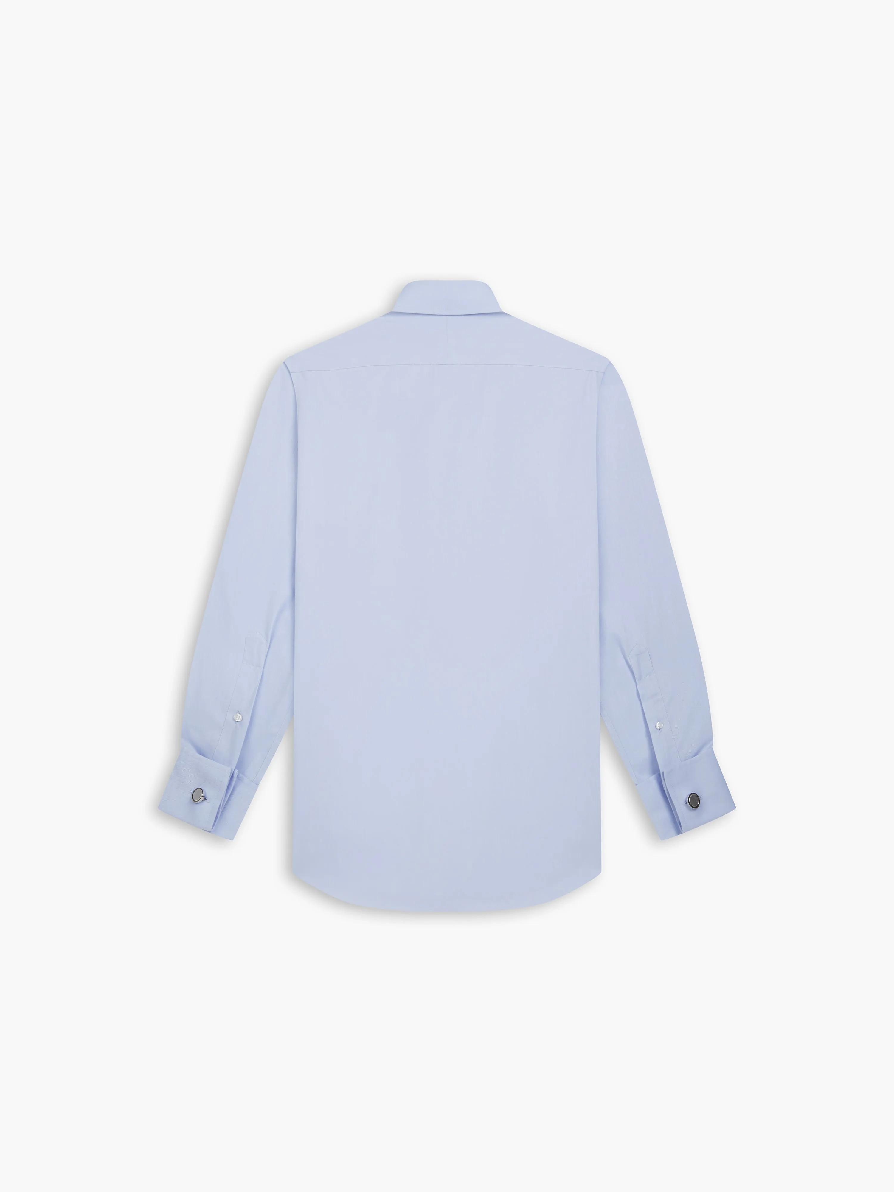 Non-Iron Pale Blue Regular Fit Twill Double Cuff Classic Collar Shirt