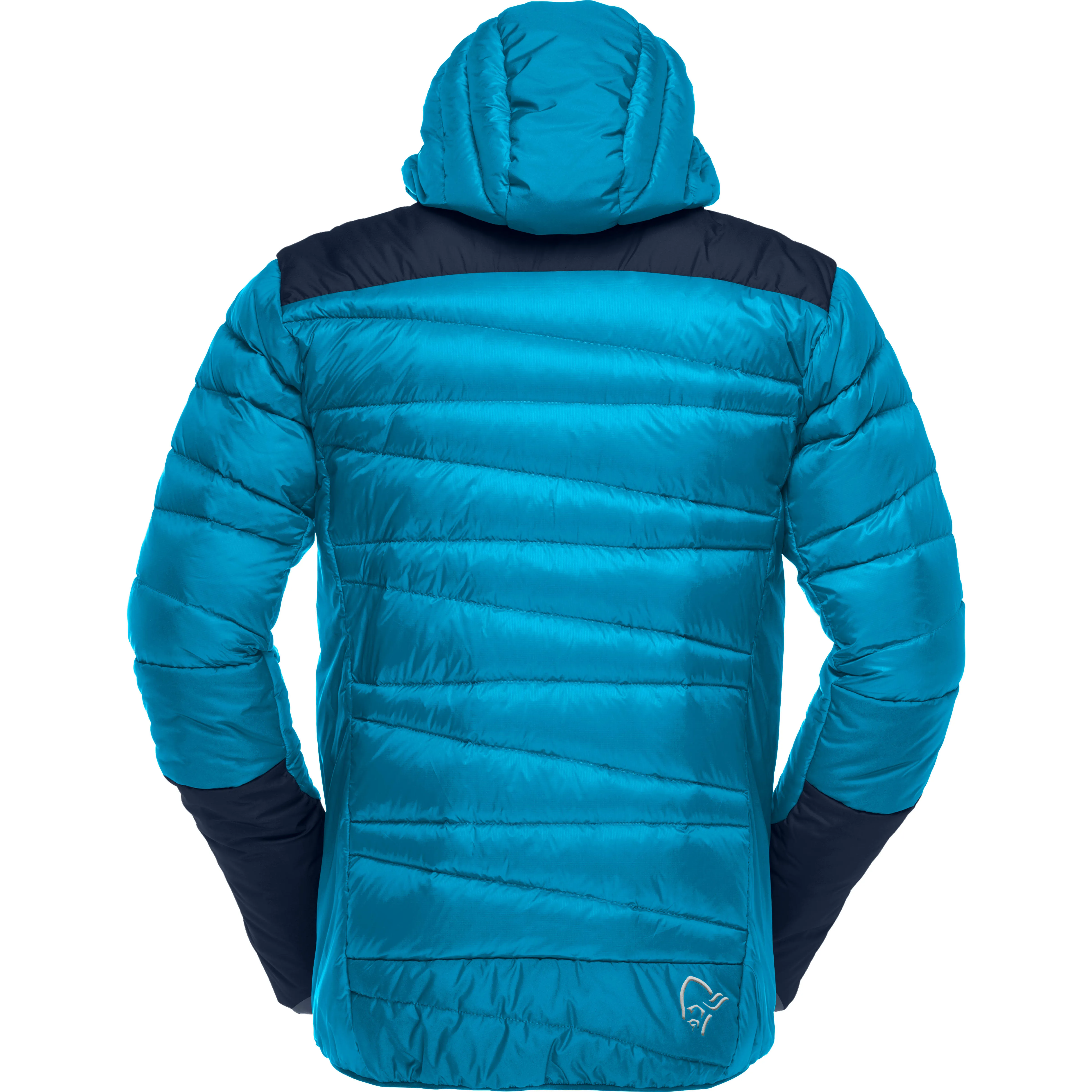 Norrøna Men&#x27;s Falketind Down750 Hood Hawaiian Surf/Indigo Night | Buy Norrøna Men&#x27;s Falketind Down750 Hood Hawaiian Surf/Indigo Night here | Outnorth