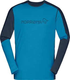 Norrøna Men&#x27;s Falketind Equaliser Merino Round Neck Hawaiian surf/Indigo Night | Buy Norrøna Men&#x27;s Falketind Equaliser Merino Round Neck Hawaiian surf/Indigo Night here | Outnorth