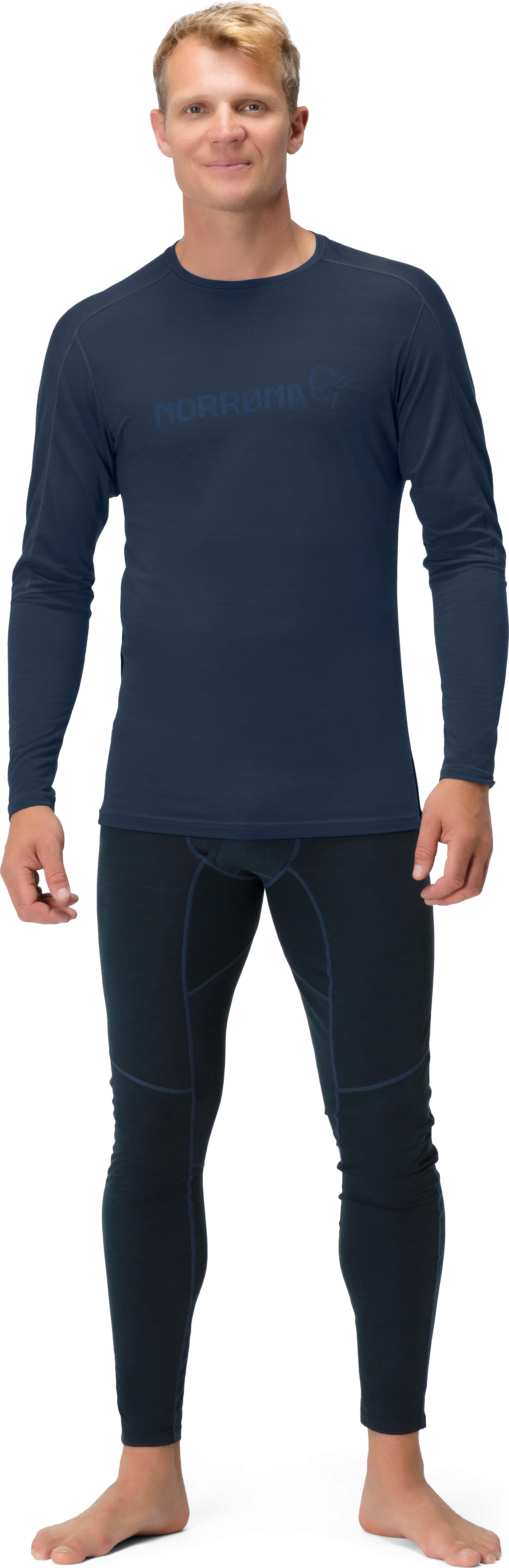 Norrøna Men&#x27;s Falketind Equaliser Merino Round Neck Indigo Night | Buy Norrøna Men&#x27;s Falketind Equaliser Merino Round Neck Indigo Night here | Outnorth