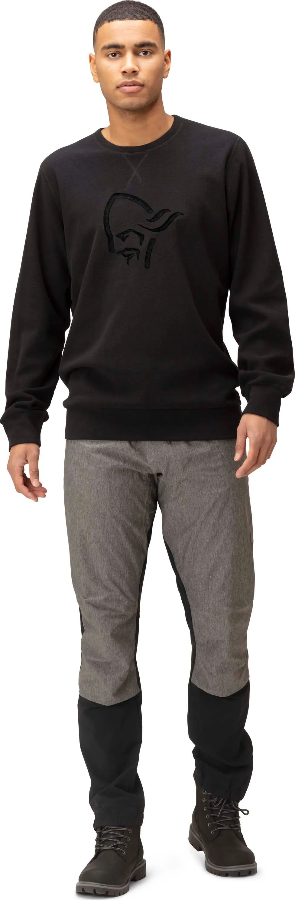 Norrøna Unisex Norrøna Crew Neck Caviar | Buy Norrøna Unisex Norrøna Crew Neck Caviar here | Outnorth
