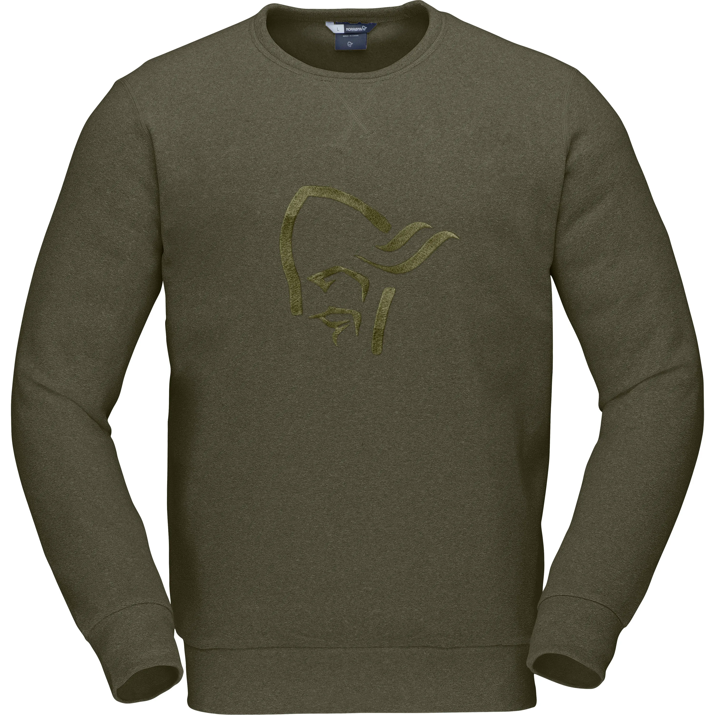 Norrøna Unisex Norrøna Crew Neck Olive Night | Buy Norrøna Unisex Norrøna Crew Neck Olive Night here | Outnorth