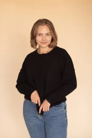 Not So Basic Crewneck Sweater (Black)