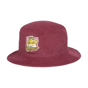 NRL Retro Corduroy Bucket Hat - Brisbane Broncos - Adult - One Size