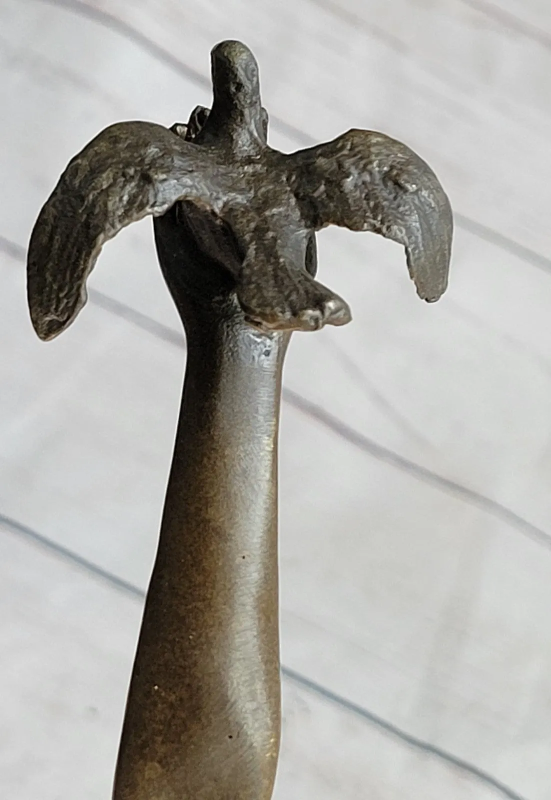 NUDE LADY FREE BIRD BRONZE MARBLE SCULPTURE FIGURINE STATUE FIGURE FIGURINE Sale