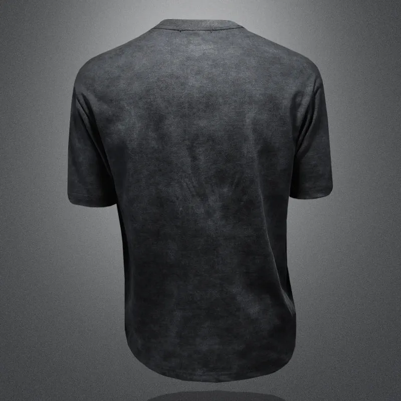 Numerical Printed O-Neck T-Shirt