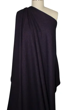 NY Designer Lightweight Boiled Wool - Deep Purple/Apricot