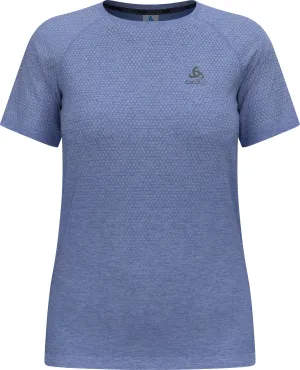 Odlo Women&#x27;s T-shirt Crew Neck S/S Essential Seamless Persian Jewel Melange | Buy Odlo Women&#x27;s T-shirt Crew Neck S/S Essential Seamless Persian Jewel Melange here | Outnorth