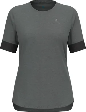 Odlo Women&#x27;s T-shirt Crew Neck S/S Ride 365 Black Melange/Grey Melange | Buy Odlo Women&#x27;s T-shirt Crew Neck S/S Ride 365 Black Melange/Grey Melange here | Outnorth