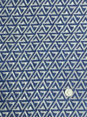 Off-White Blue 1050 Geometric Pattern Blend Novelty