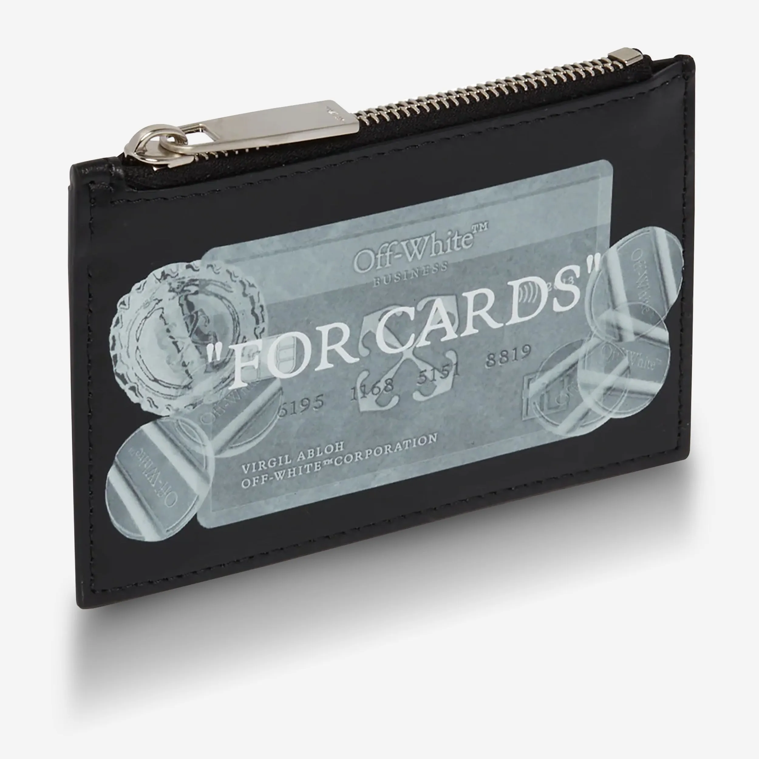 Off-White Quote Bookish Zip Cardholder