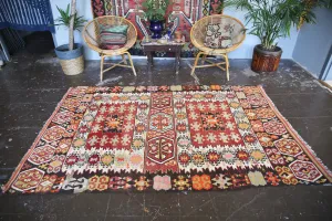 Old Mersin Mut Kilim 5.2ftx7.10ft