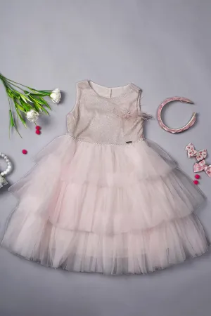 One Friday Kids Girls Pink Charm Party Dress
