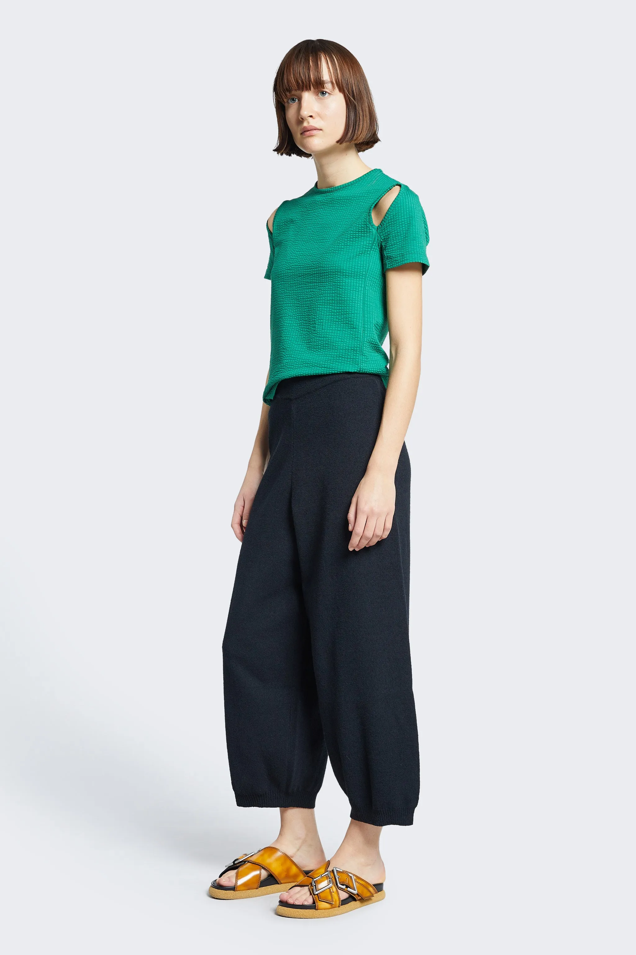 Opaque Knit Pant Black