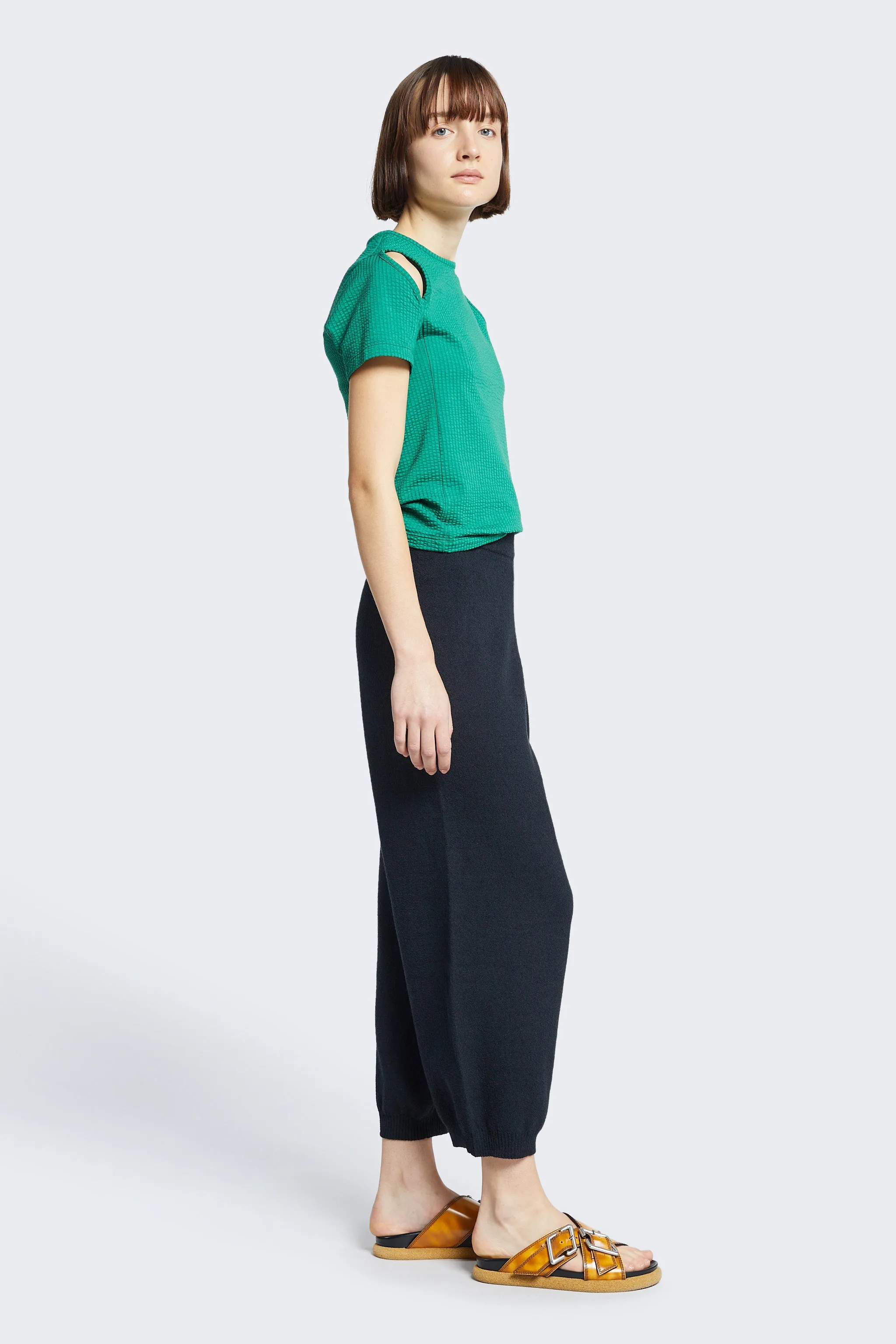 Opaque Knit Pant Black
