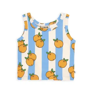 Orange Loose Fit Tank Top