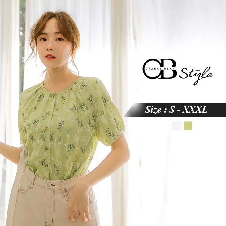 ORANGEBEAR PRINTED SHORT SLEEVE TOPS