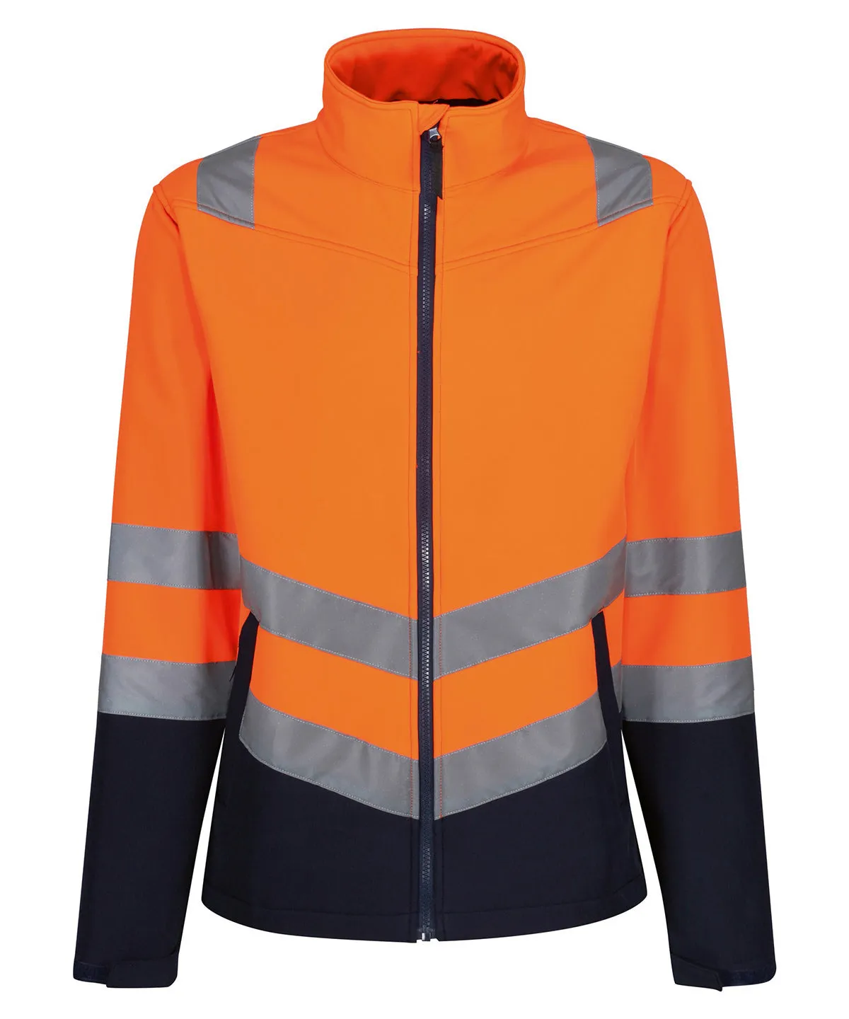 Orange/Navy - Pro hi-vis softshell jacket