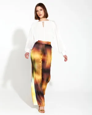 Orbit Satin Straight Leg Pants