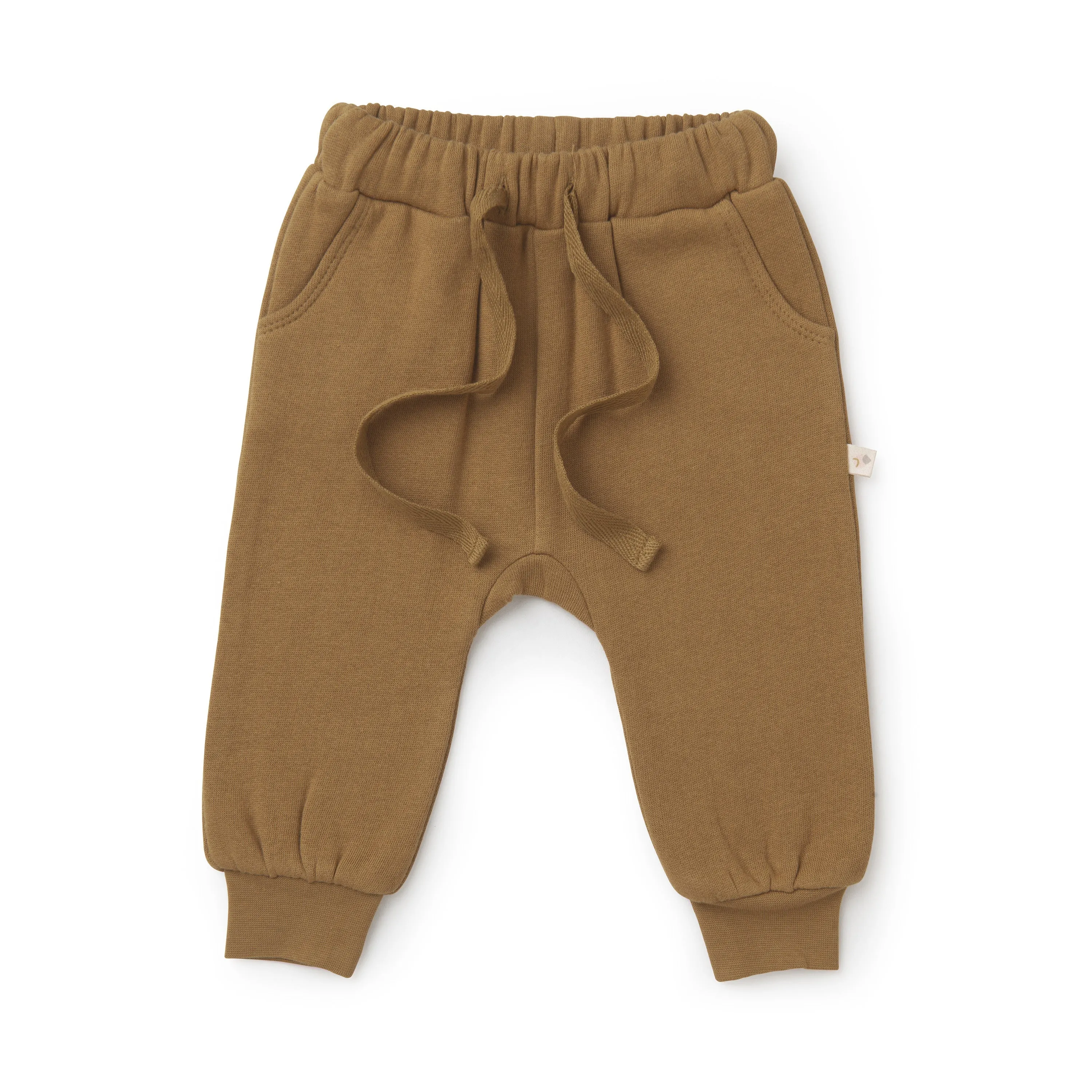 Organic Baby Toddler Jogger Pants - Tan