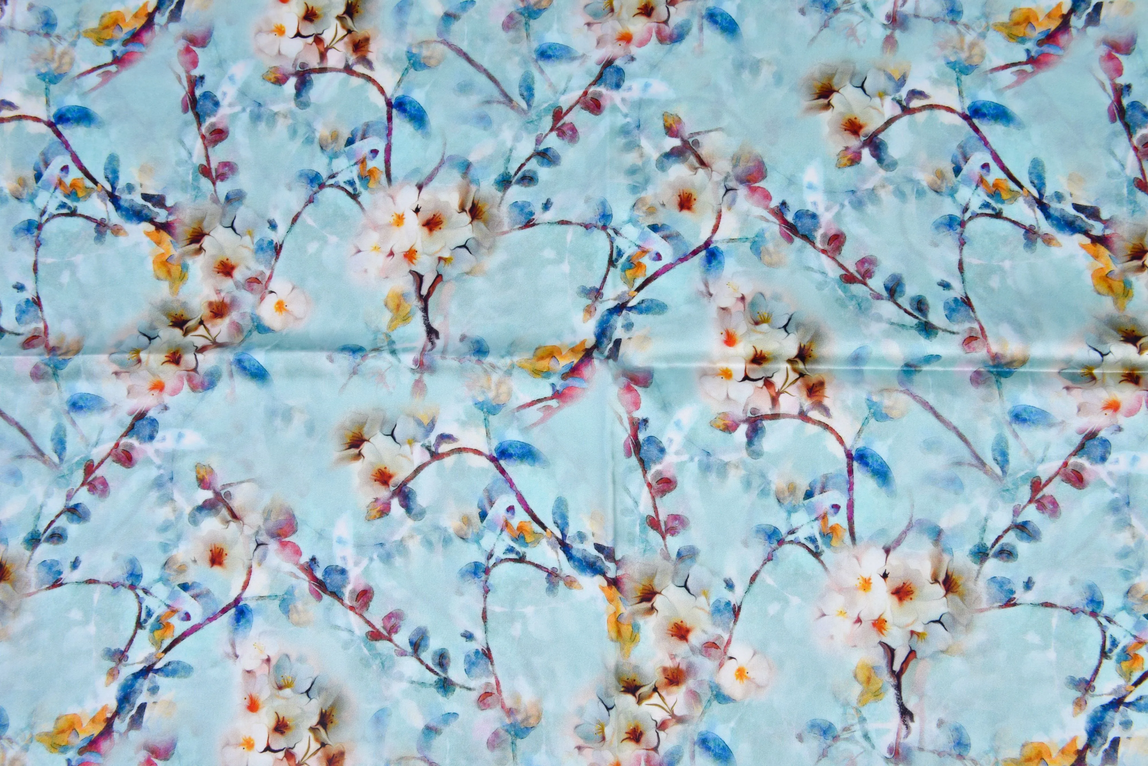 Original 100% Silk  Print Stretch Silk Fabric, 19 Momme Mulberry Silk Fabric.100% CRUELTY-FREE SILK Fashion Apparel width 48 inch