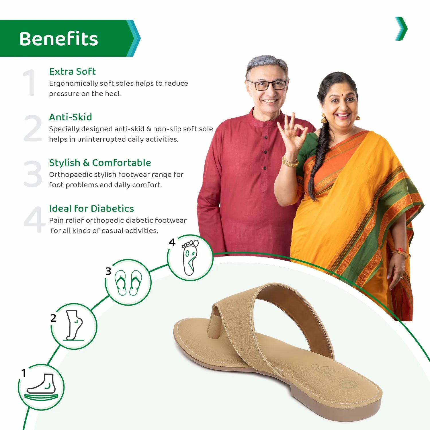 ORTHO JOY Fancy doctor Stylish slippers for women