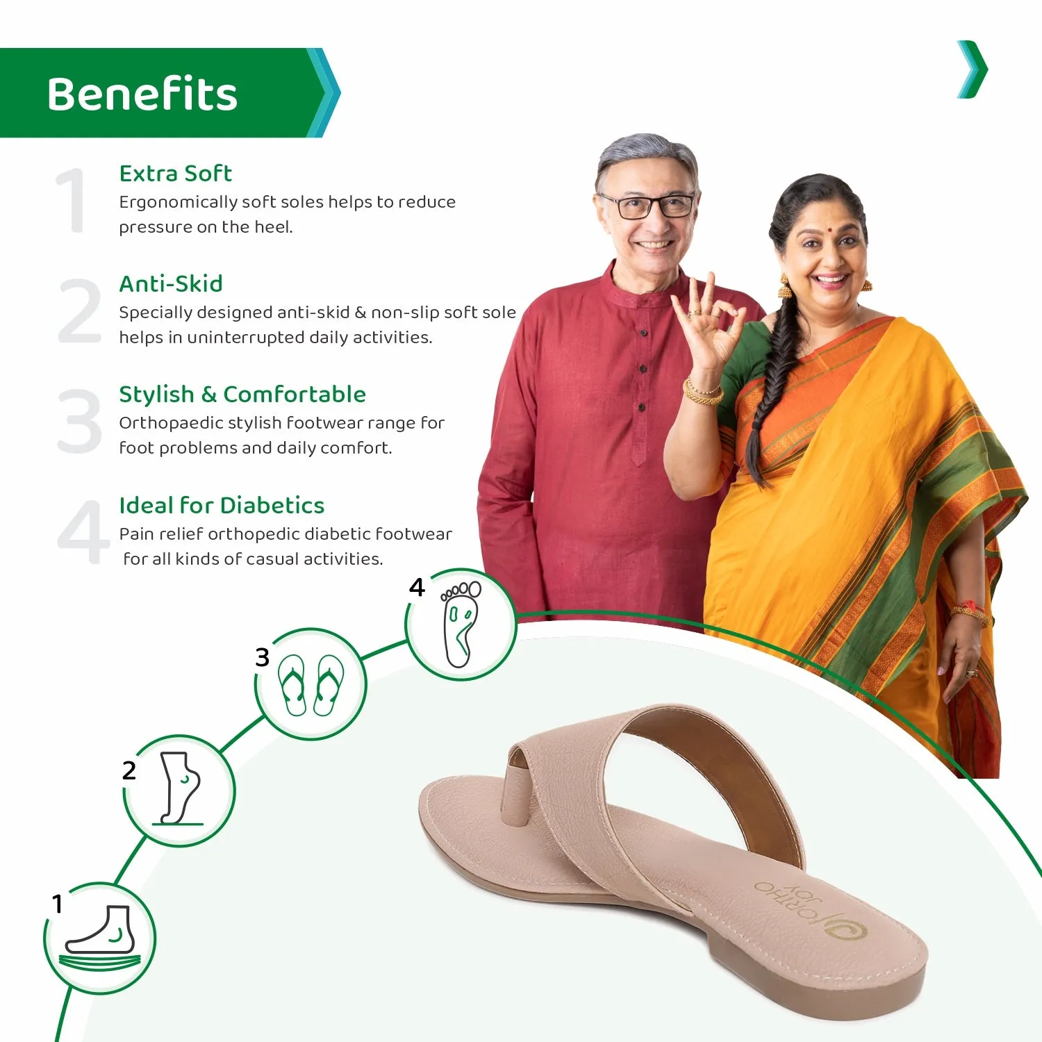 ORTHO JOY Fancy doctor Stylish slippers for women