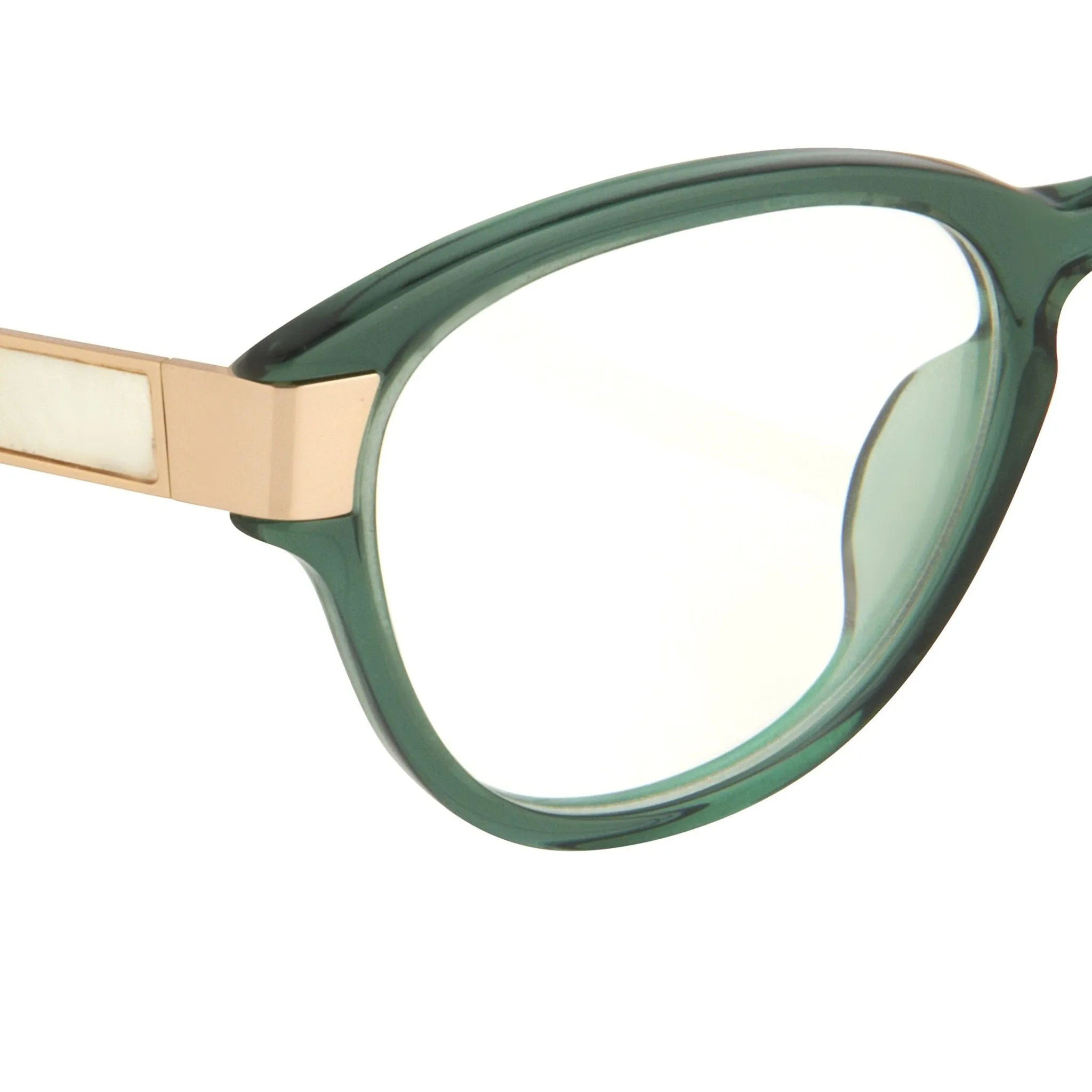 Oscar De La Renta Eyeglasses Oval Green and Clear