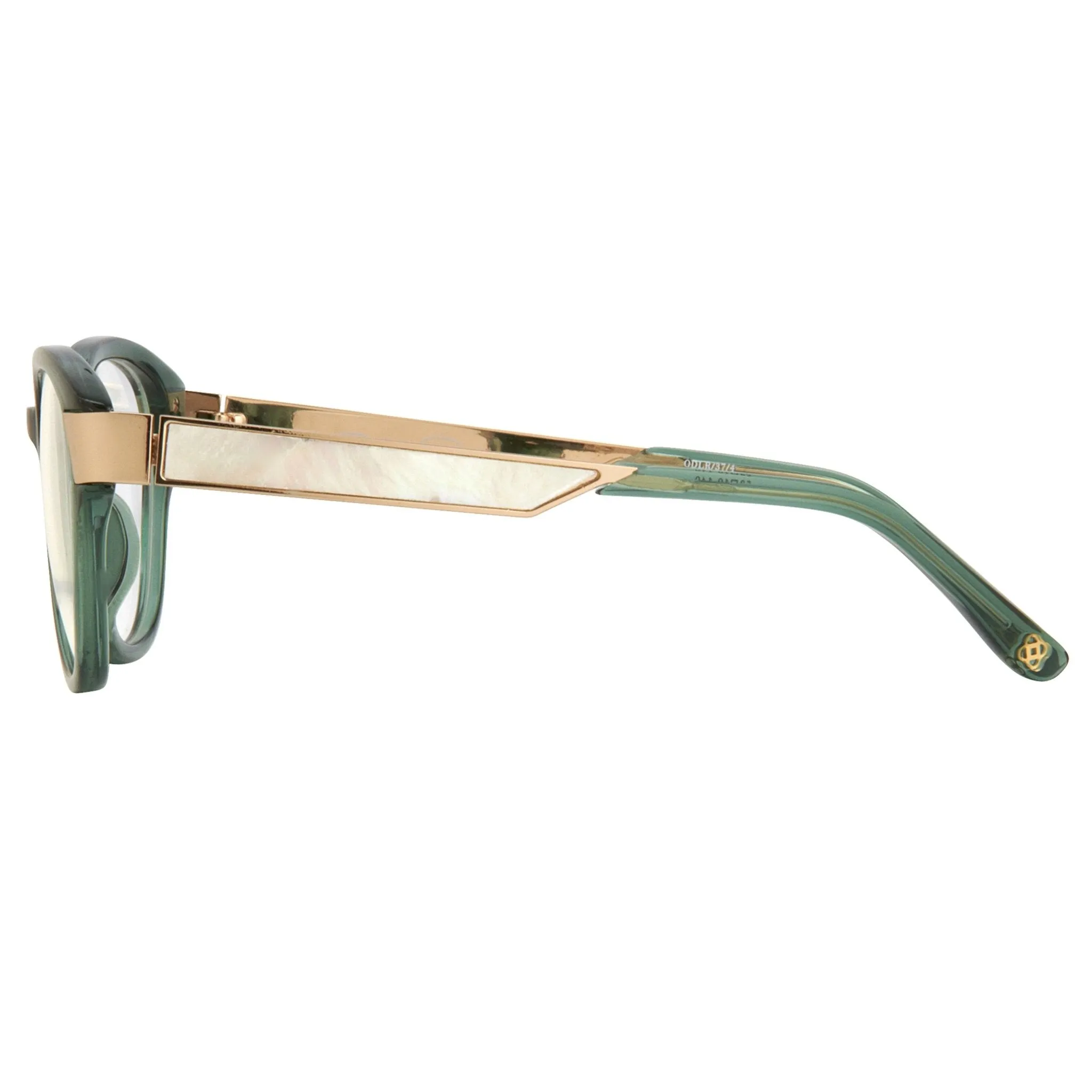 Oscar De La Renta Eyeglasses Oval Green and Clear