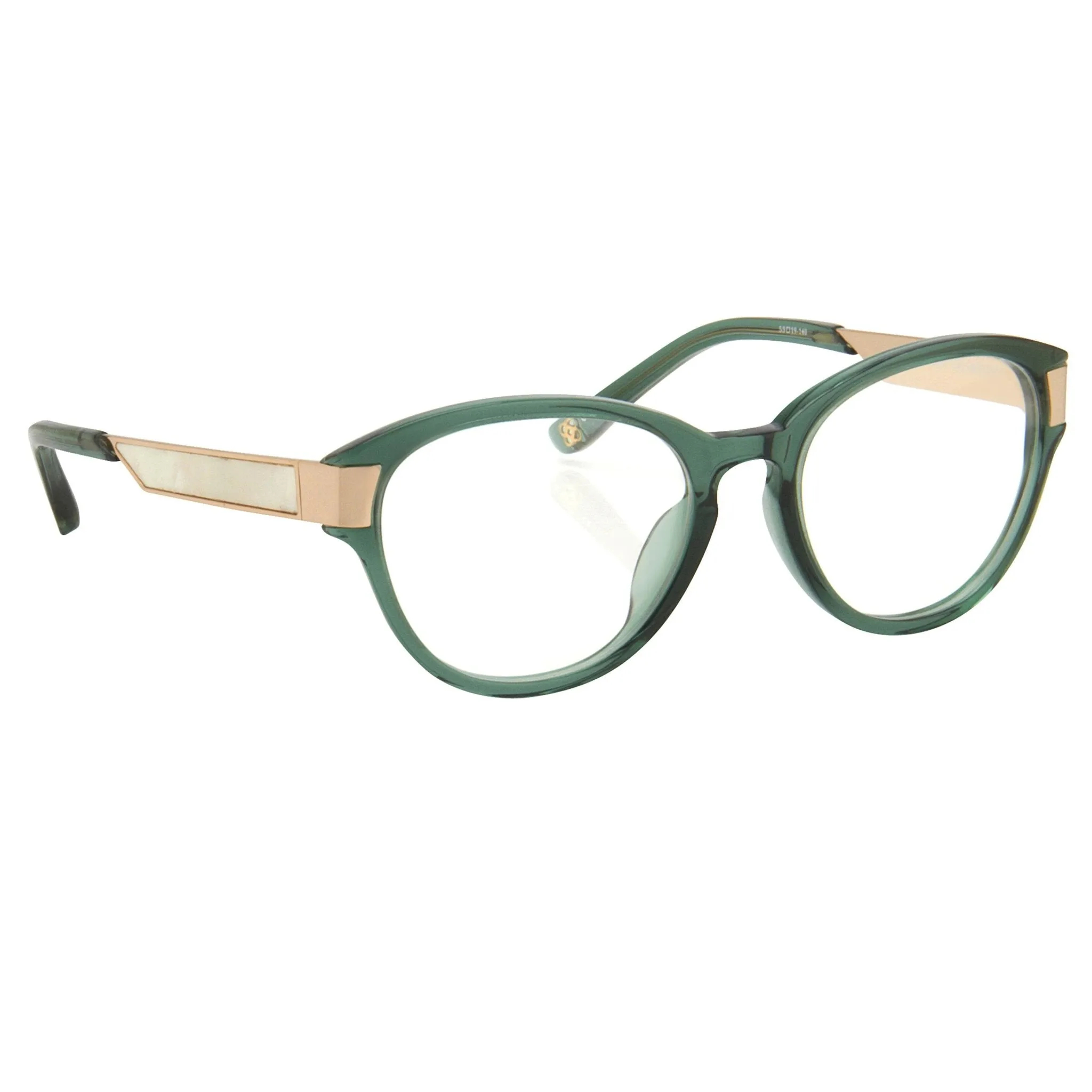Oscar De La Renta Eyeglasses Oval Green and Clear