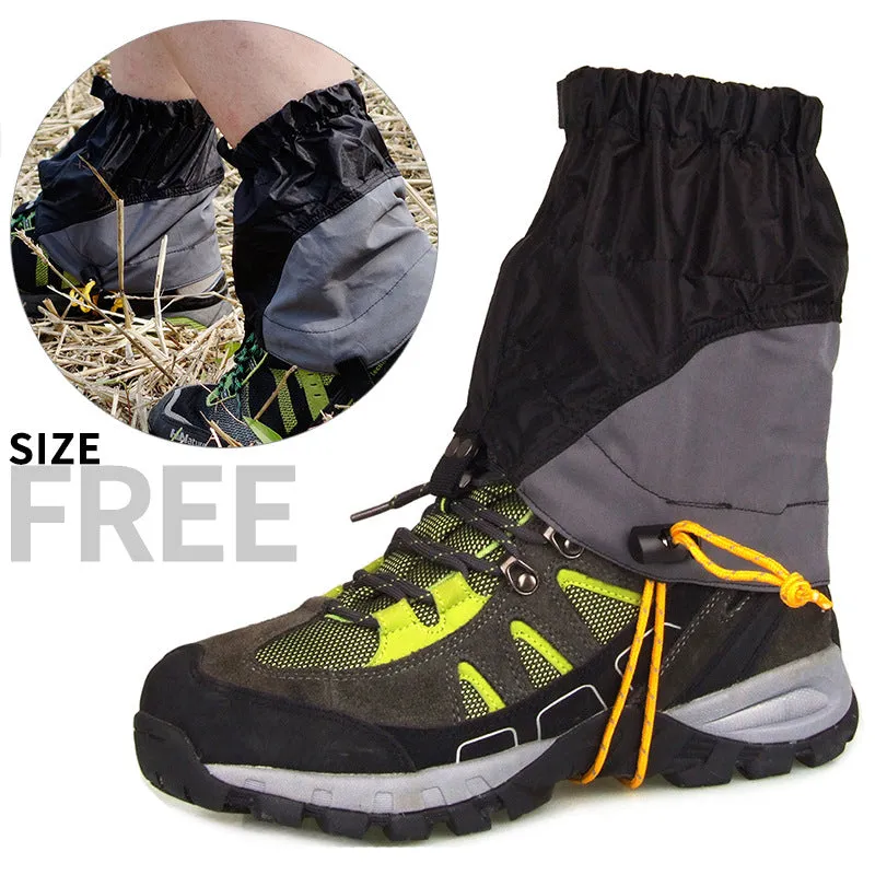 Outdoor Mountaineering Snow Cover, Sandproof, Waterproof, Tear-Resistant Leg Cover, Silicone Nylon Hiking Leg Cover, Lightweight Foot Cover