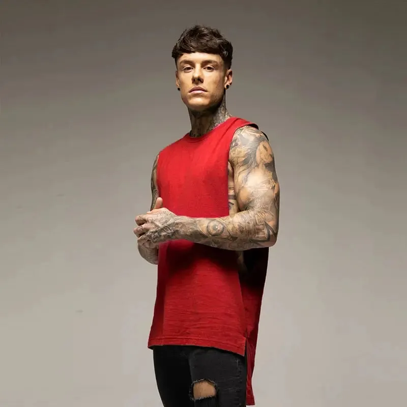 Oversize Cut Off Sleeveless Shirt