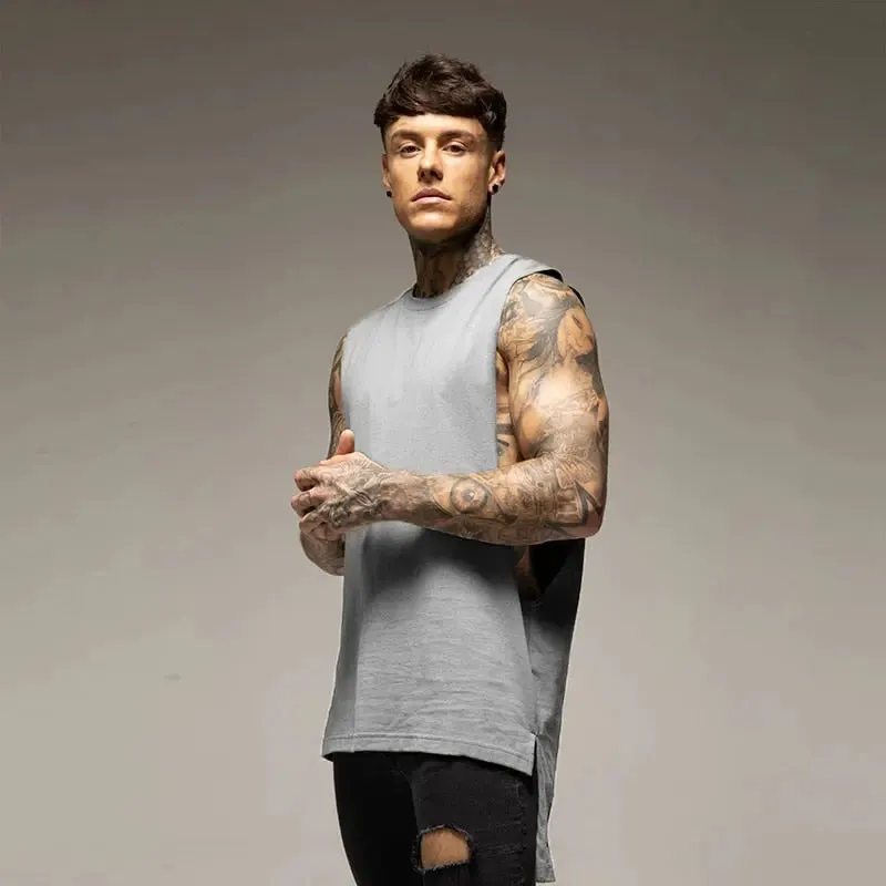 Oversize Cut Off Sleeveless Shirt