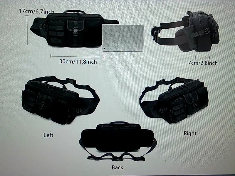 Ozuko Tactical Sling Bag for Men Black