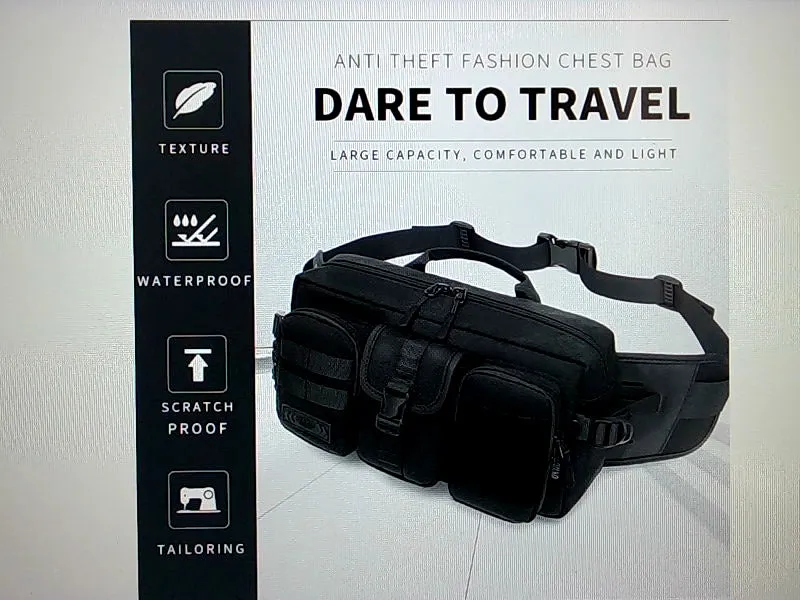 Ozuko Tactical Sling Bag for Men Black