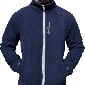 Paddock Fleece Jacket - Navy / Grey Trim