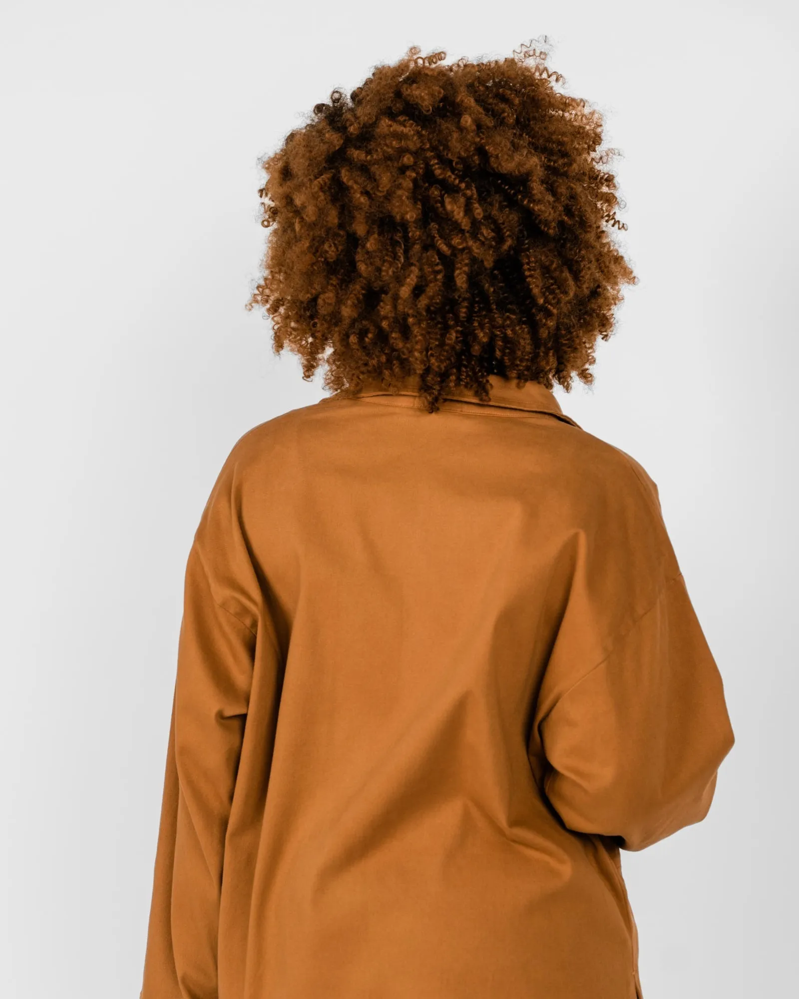 Painters Oversized Shirt Jacket | Saddle Brown