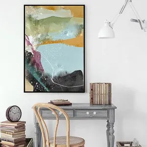 Painting Mantra Canvas Painting Abstract Color Splash Bold Textured Decorative Wall Art For Living Room, Modern Colorful Aesthetic Home Decor (Size:23x35 Inch)