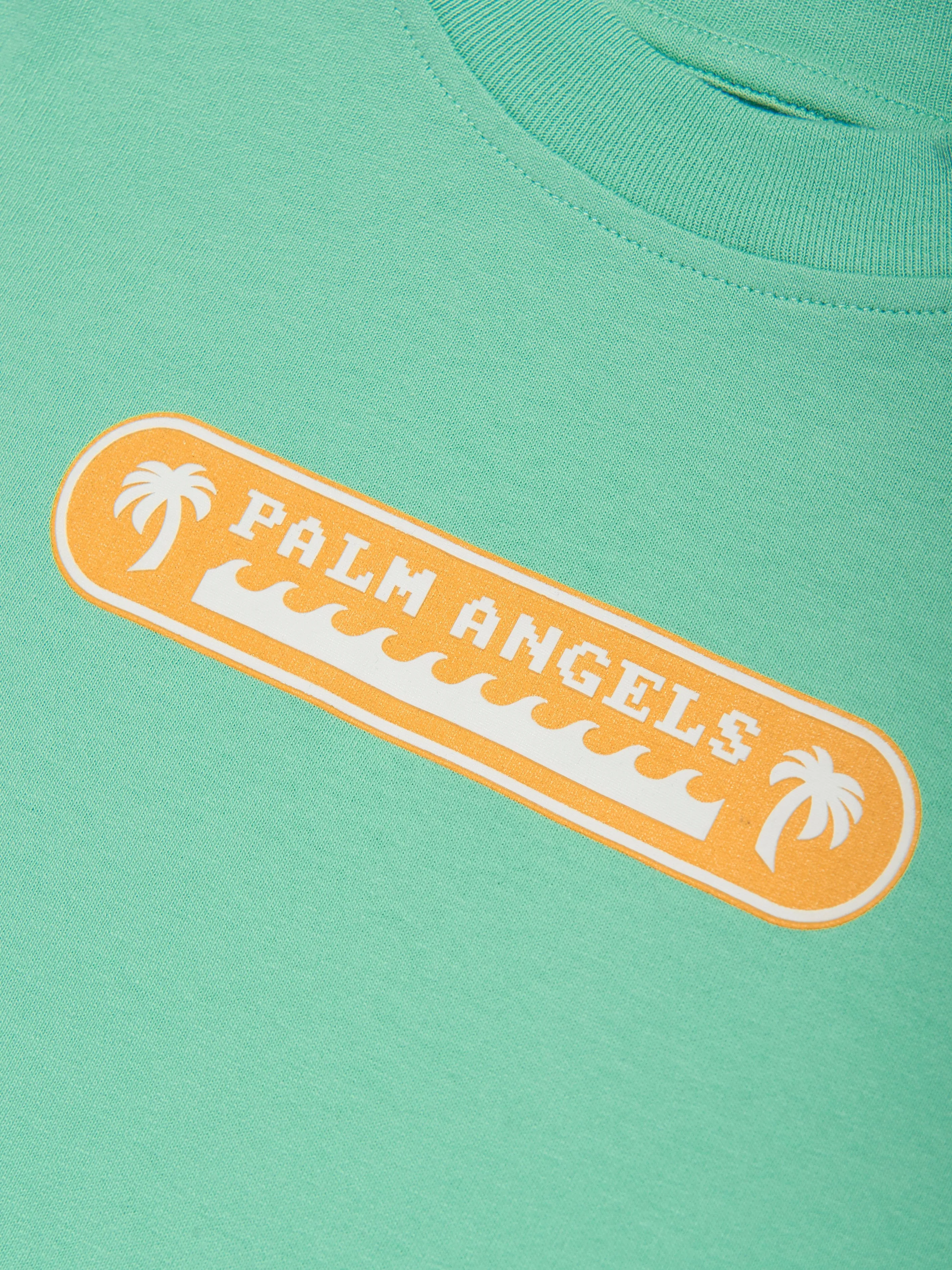 Palm Angels Boys Palm Waves T-Shirt in Green