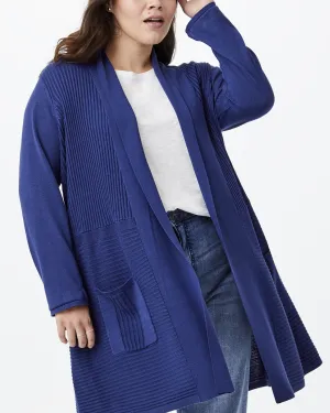 Paola Front-Pocket Cardigan | Navy