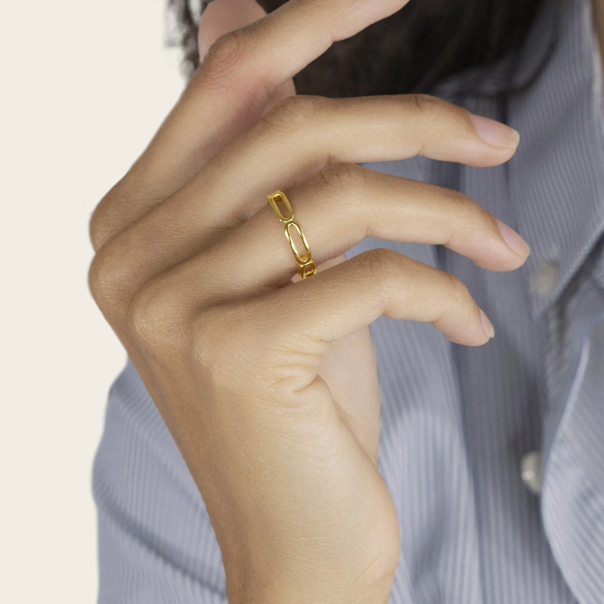 Paperclip Chain Ring